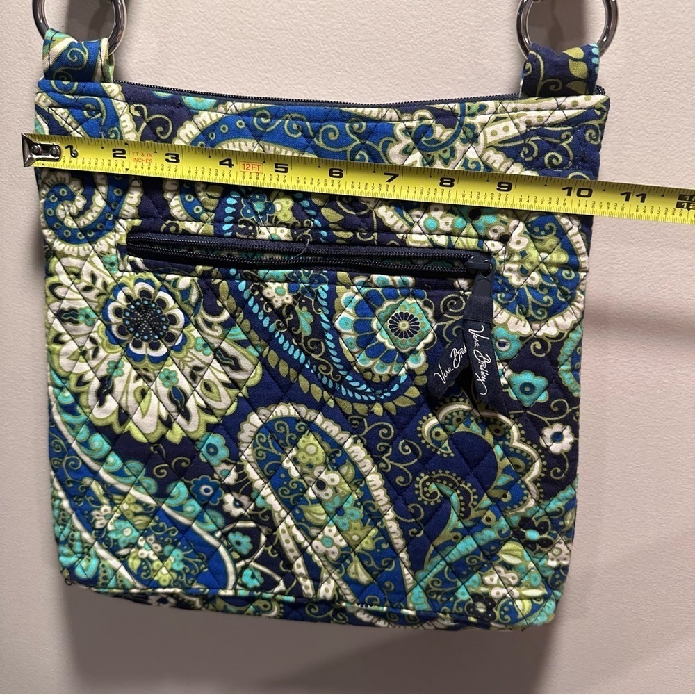 Vera Bradley Rhythm & Blues Aqua Green Hipster Crossbody Bag Retired Paisley EUC - Picture 5 of 15
